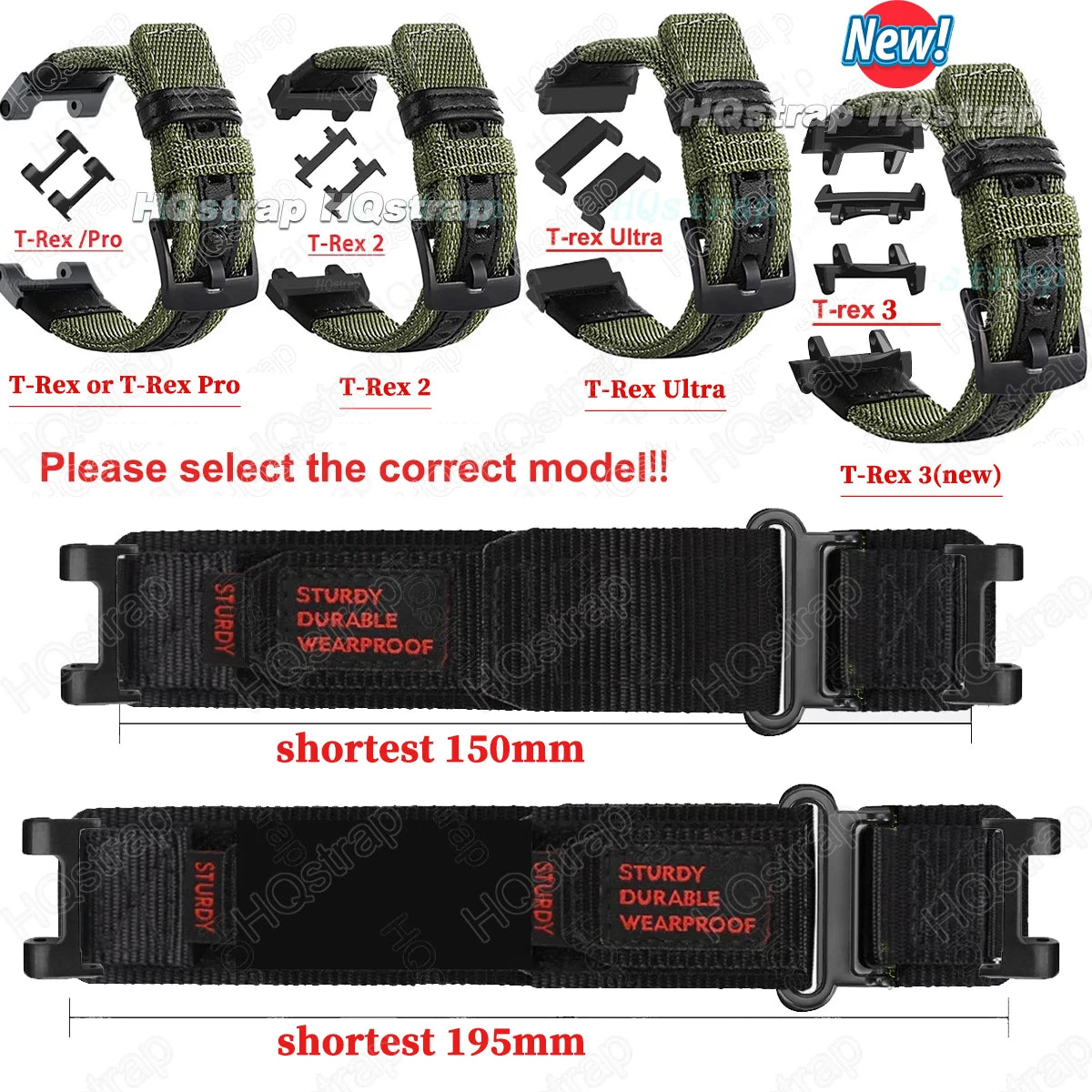 Nylon Loop Strap for Amazfit T-rex 2 3 Ultra