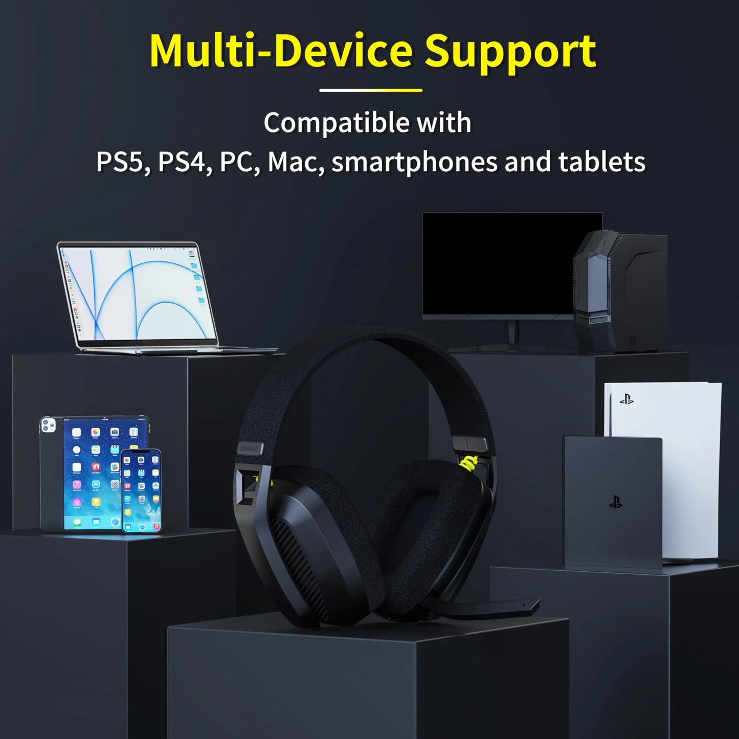 Wireless Gaming Headset with Mic