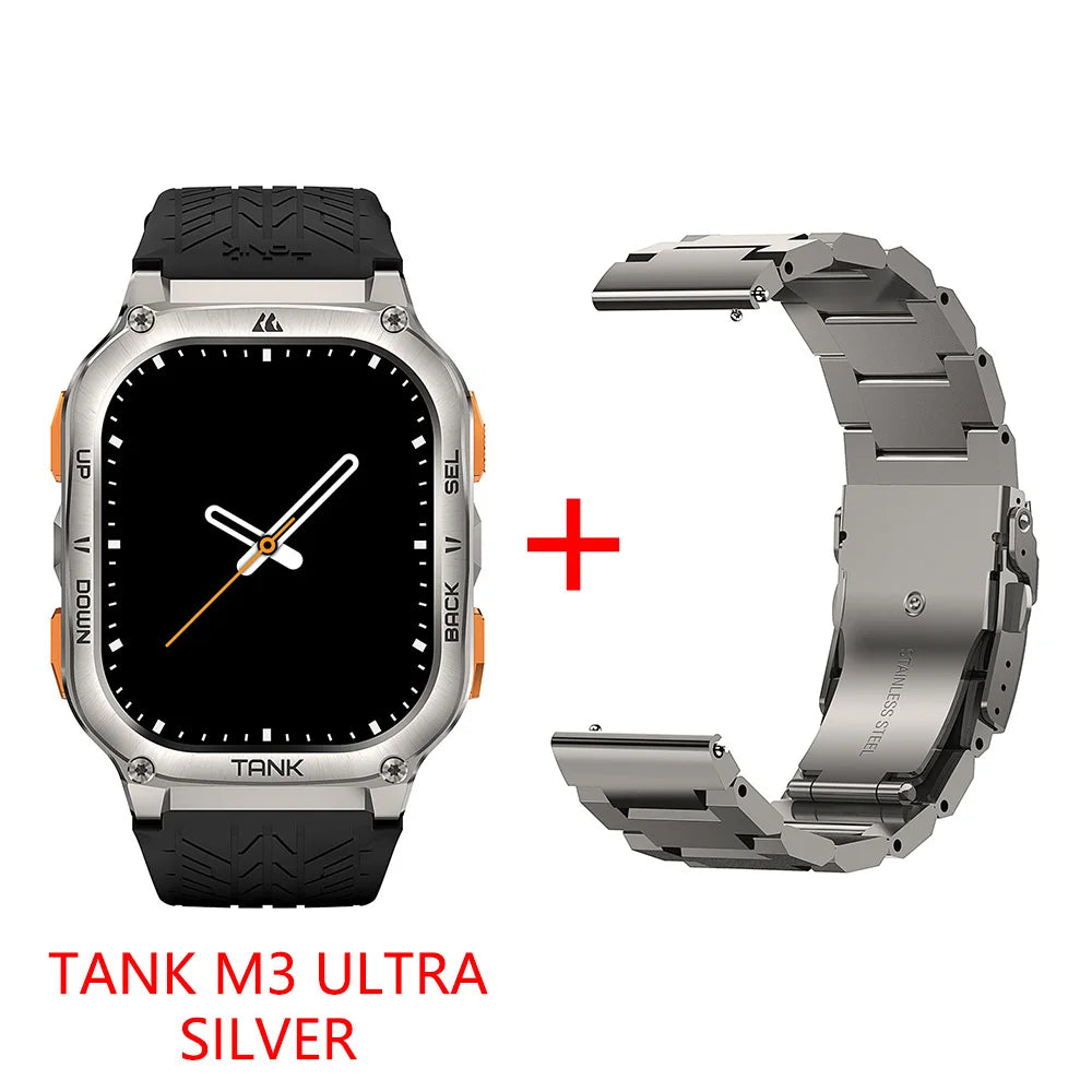 Original KOSPET TANK M3 Ultra GPS Smartwatches Men Waterproof Electronic Smart Watch AOD 480mAh Digital AMOLED Bluetooth Watches