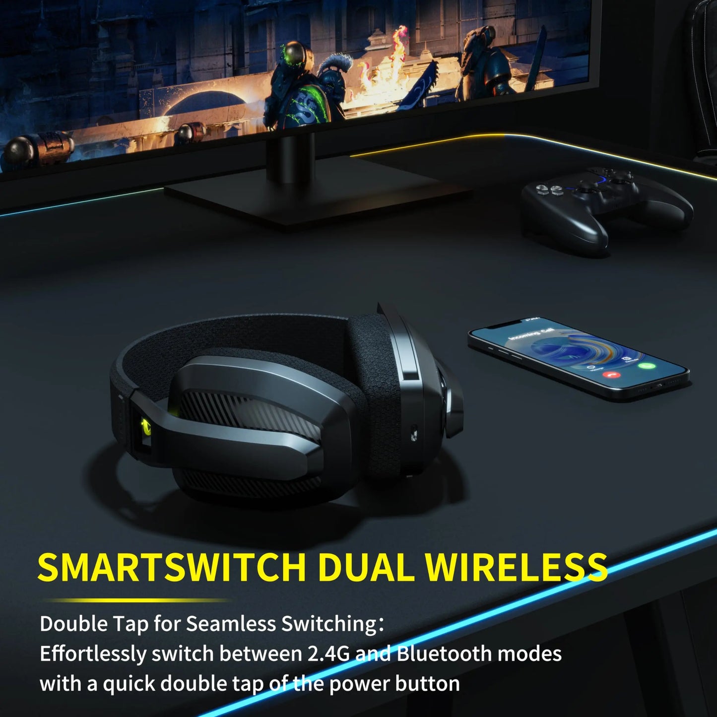 Wireless Gaming Headset with Mic